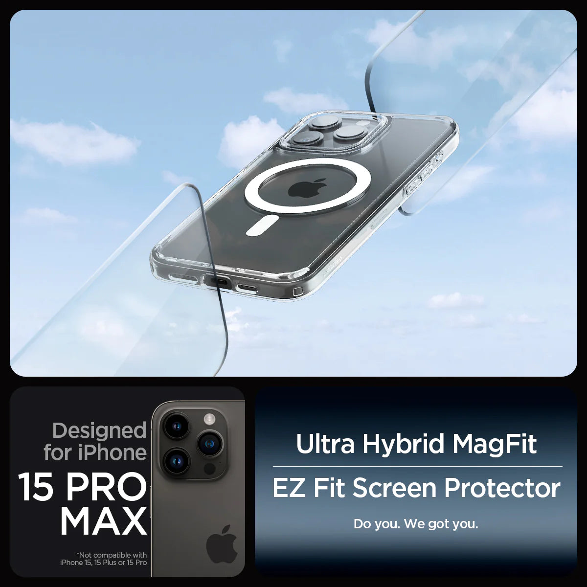Funda Spigen Ultra Hybrid MagFit Pack para iPhone 15 Pro Max