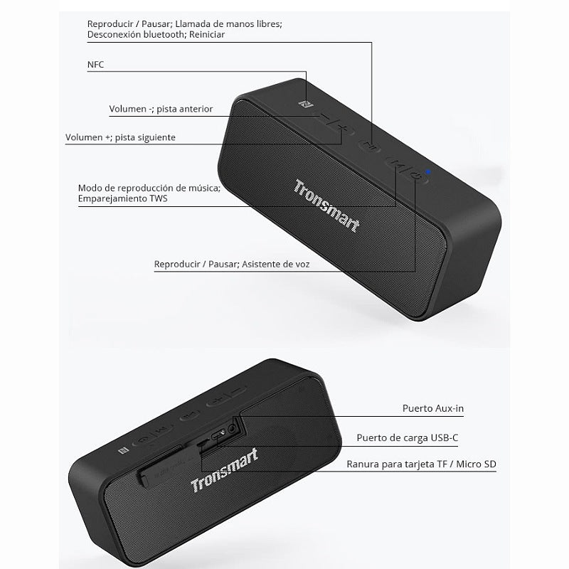 Parlante Tronsmart T2 Plus
