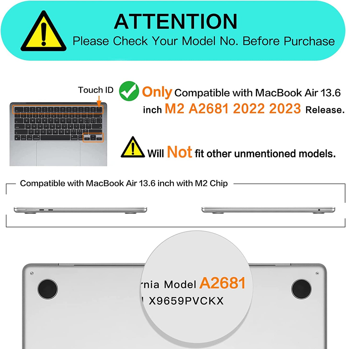 Carcasa Mosiso para MacBook Air 13.6" Con Chip M2/ M3