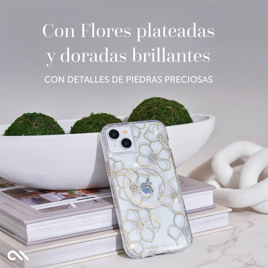 Funda CaseMate Froral Gems MagSafe para iPhone 15/ 14/ 13