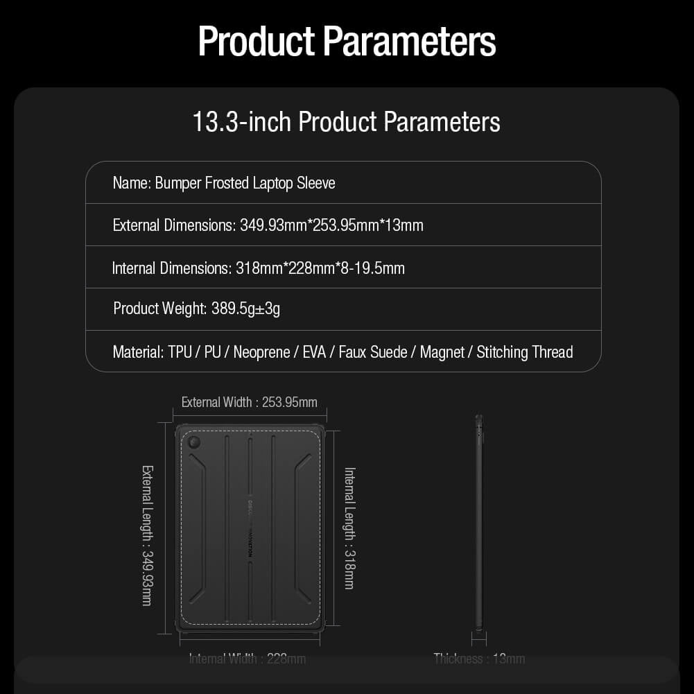 Funda Nillkin Bumper Frosted para MacBook de 13.3"