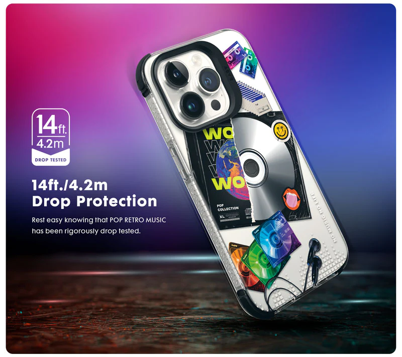 Funda Laut Pop Retro Music para iPhone 15 Pro Max