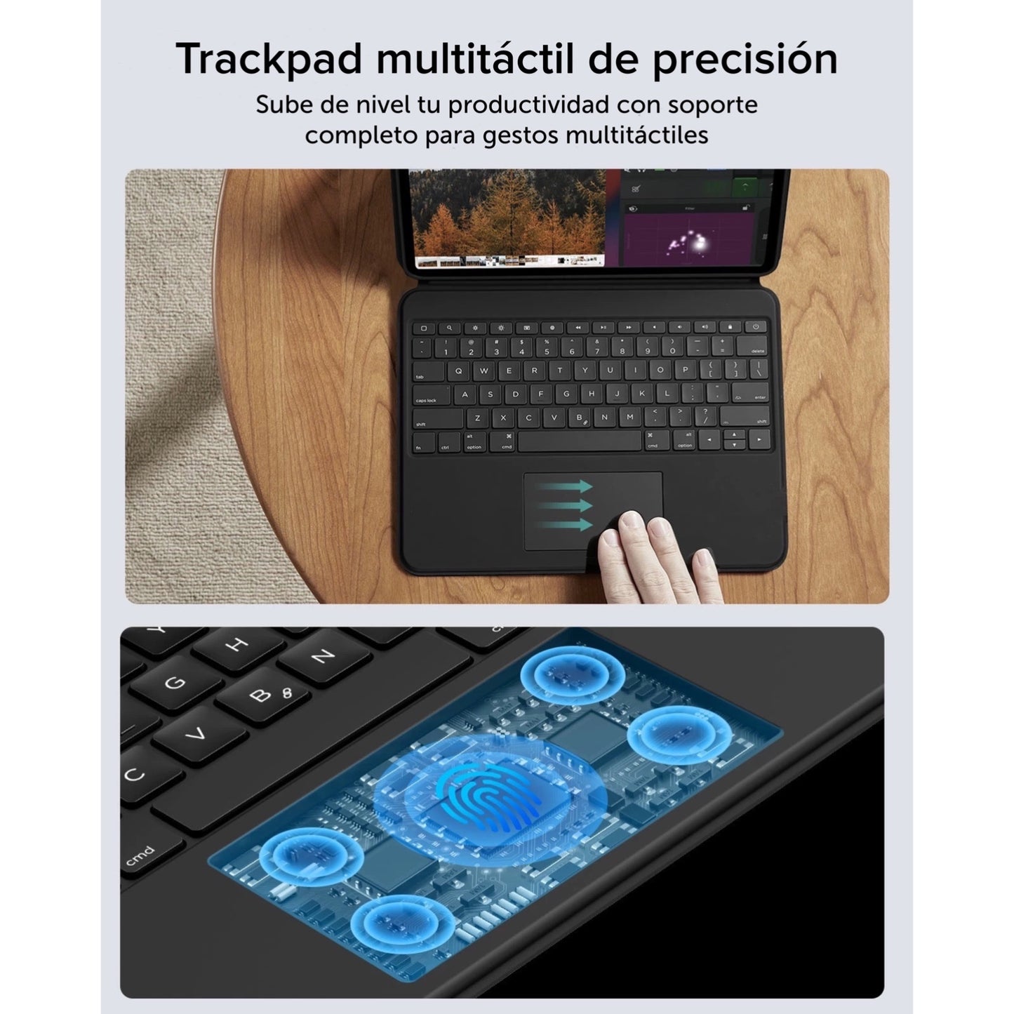 Funda teclado ESR para iPad Air 13” 2024