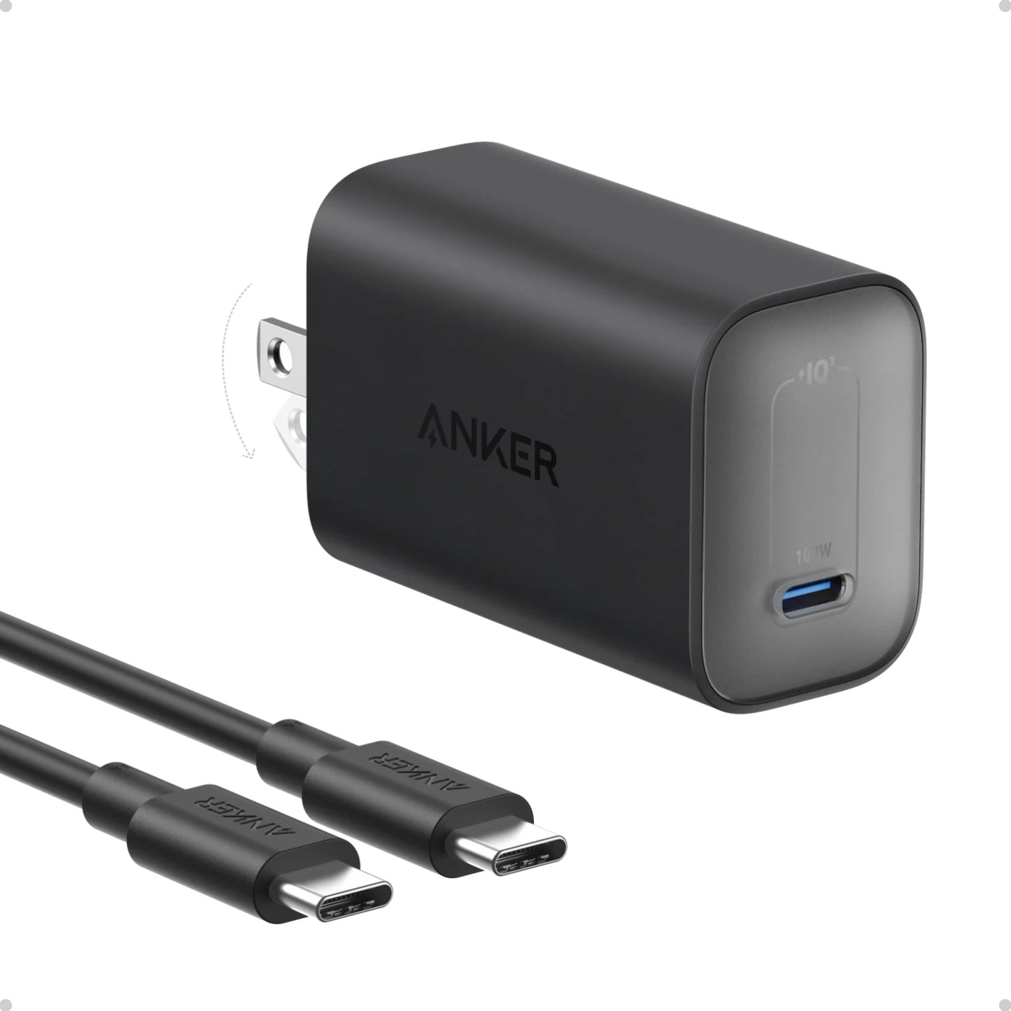 Cargador de pared Anker Nano USB-C 100W + Cable USB-C a USB-C 1.8M