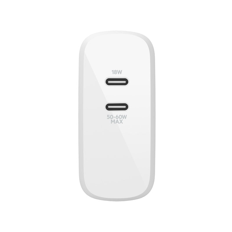 Cargador de pared Belkin Gan de 68W + Cable USB-C de 2 Metros (Recomendado para MacBook Pro)