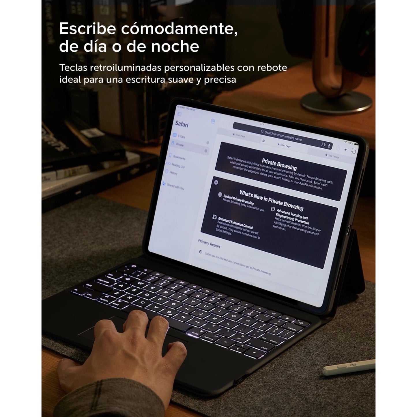 Funda teclado ESR para iPad Air 13” 2024