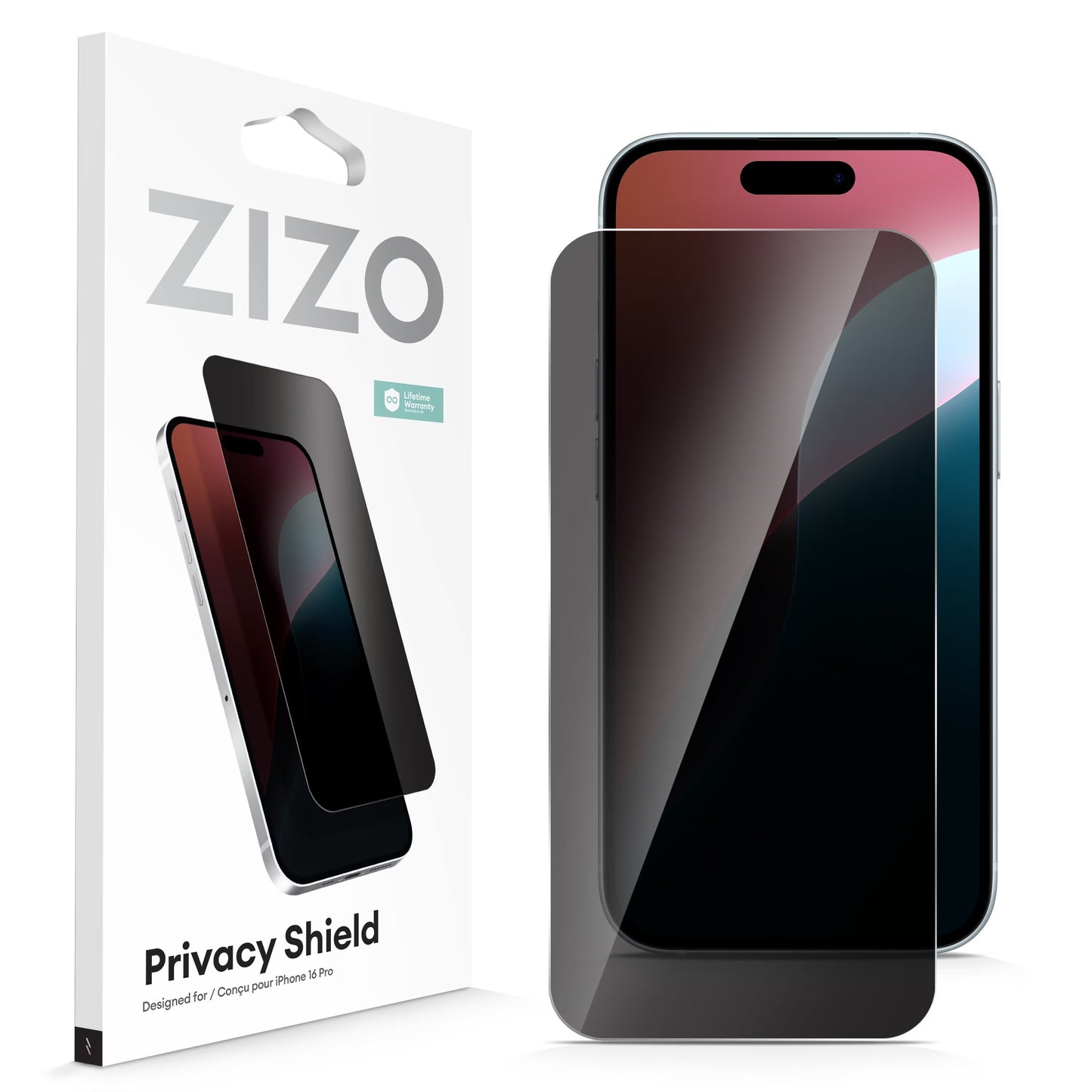 Protector de pantalla Zizo Privacy para iPhone 16 Pro