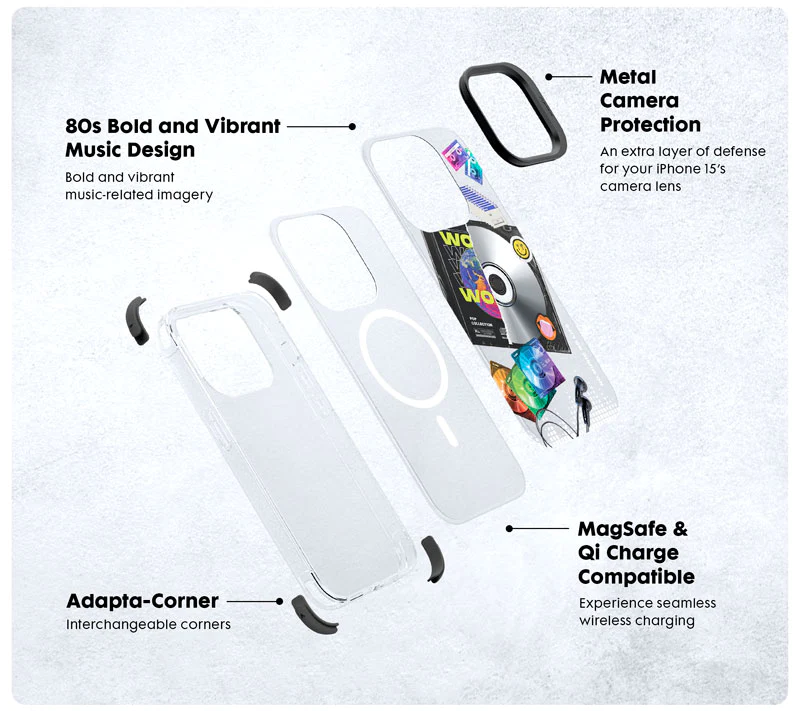Funda Laut Pop Retro Music para iPhone 15 Pro Max