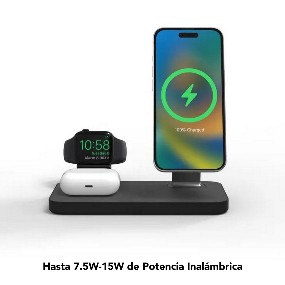 Cargador inalámbrico Mophie Snap+ 3 en 1 con MagSafe