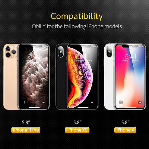 Protector de Pantalla ESR Completo For iPhone 11 Pro/XS/X Con marco Aplicador