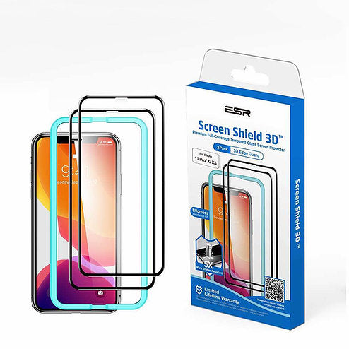 Protector de Pantalla ESR Completo For iPhone 11 Pro/XS/X Con marco Aplicador