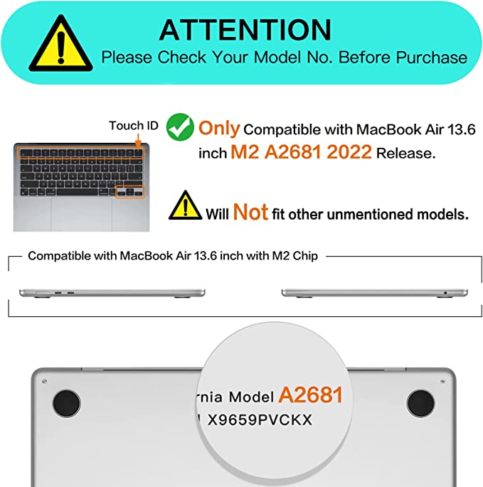 Carcasa Mosiso para MacBook Air 13.6" Con Chip M2/ M3