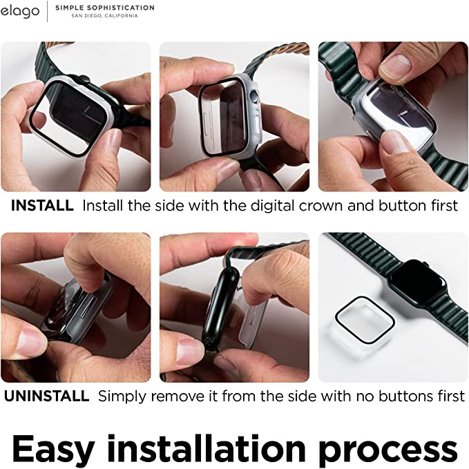 Case Elago Shield Clear para Apple Watch Series 7/ 8/ 9 45MM
