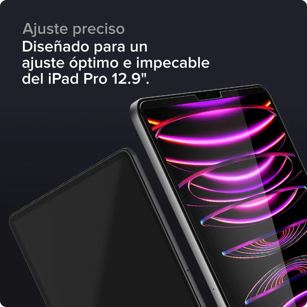 Protector de pantalla Spigen EZ FIT GLAS.tR para iPad Pro 12.9”