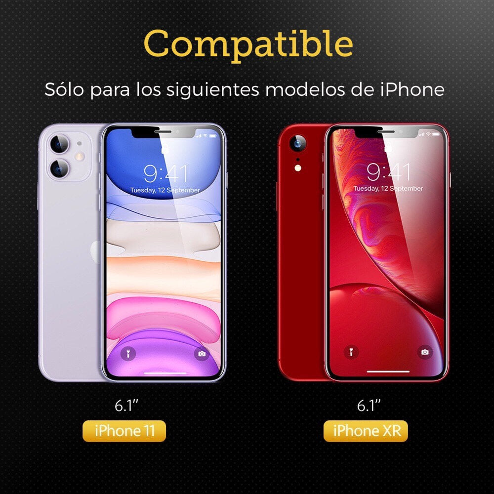 Protector de Pantalla ESR For iPhone 11/XR Con marco Aplicador
