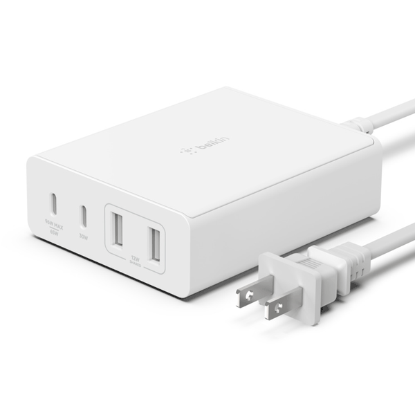 Cargador belkin GaN de 108 W con 4 puertos