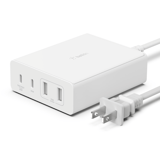Cargador belkin GaN de 108 W con 4 puertos