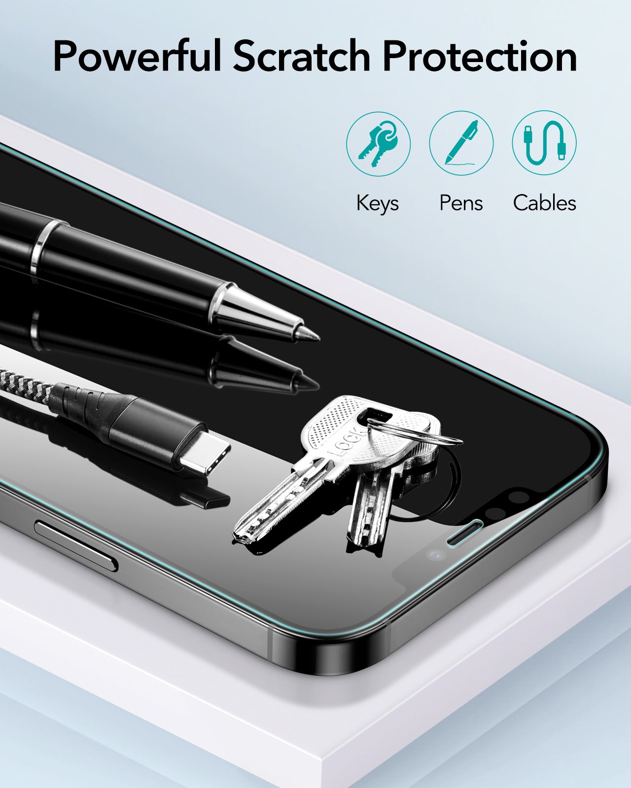 Protector de Pantalla ESR For iPhone 12 Pro Max Con marco Aplicador