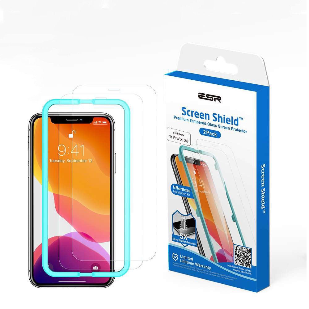 Protector de Pantalla ESR For iPhone 11 Pro/ XS Con marco Aplicador