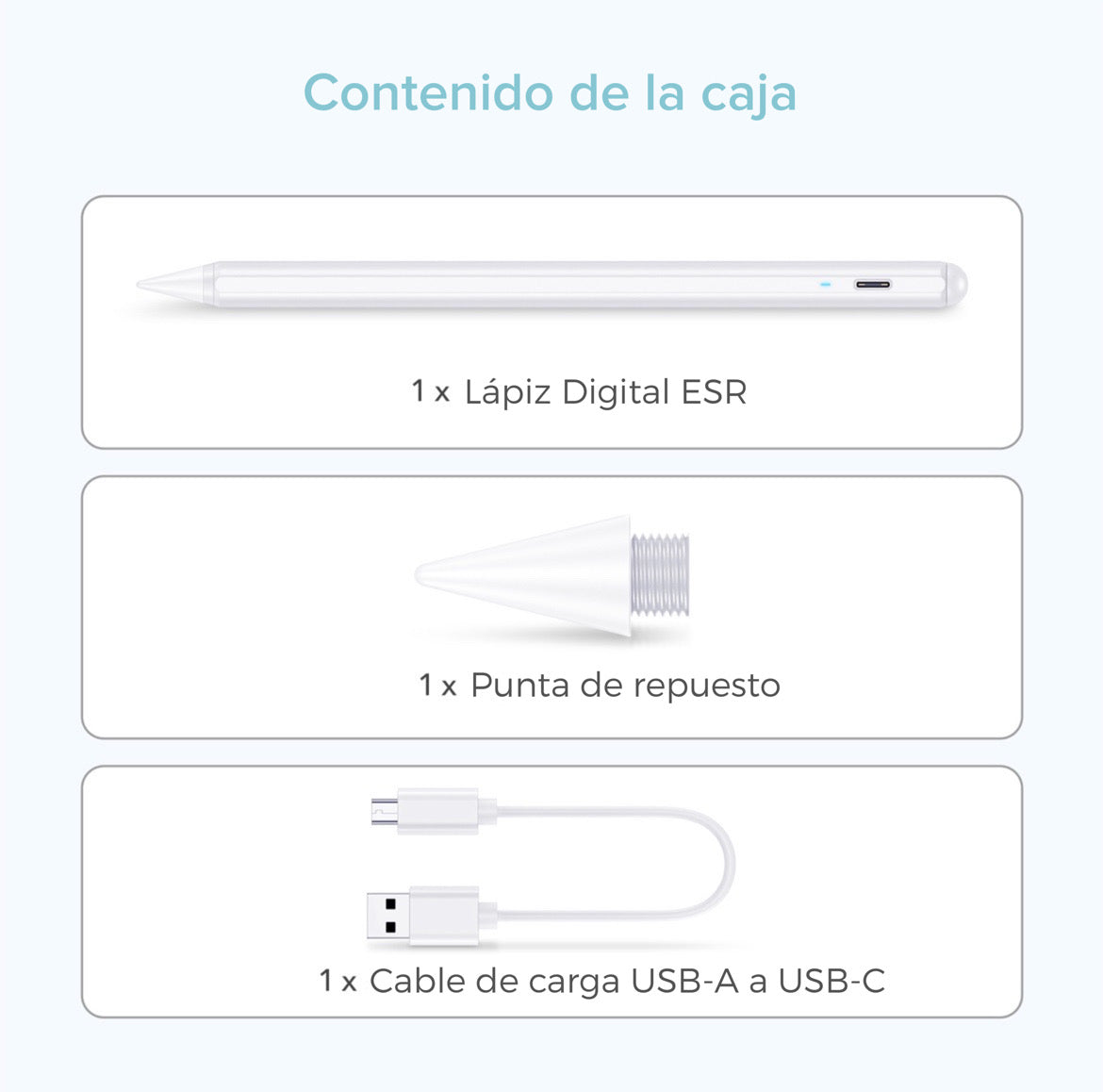 Lápiz Digital ESR con adhesión Magnética para iPad