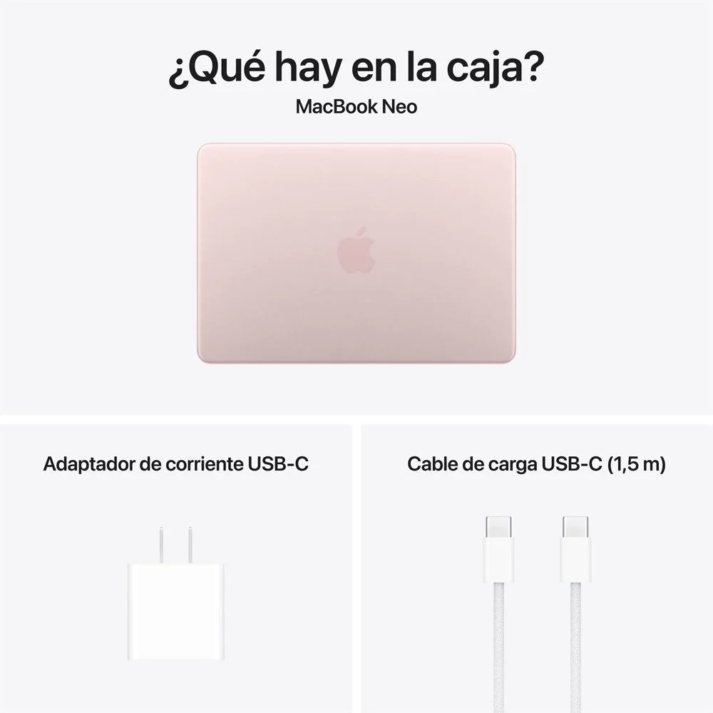 MacBook Neo de 13 pulgadas A18 Pro CPU de 6 núcleos y GPU de 5 núcleos 8GB 256GB SSD