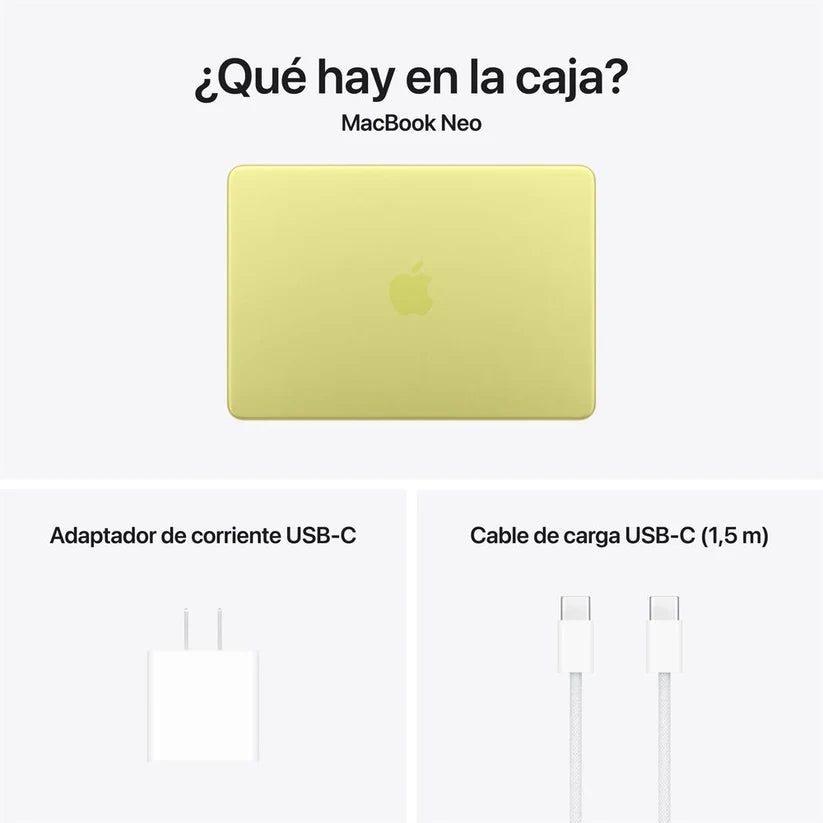 MacBook Neo de 13 pulgadas A18 Pro CPU de 6 núcleos y GPU de 5 núcleos 8GB 256GB SSD