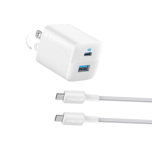 Cargador de Pared Anker de 2 Puertos 32W con Cable USB-C a USB-C de 1.8 Metros